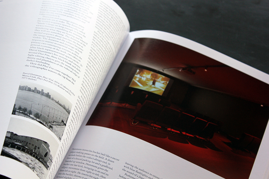 Interior spread of The Human Condition, showing installation views from David Hammons's 'Phat Free'